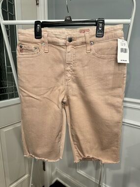 NWT AG Adriano Goldschmied Raw Hem Denim Bermuda Shorts